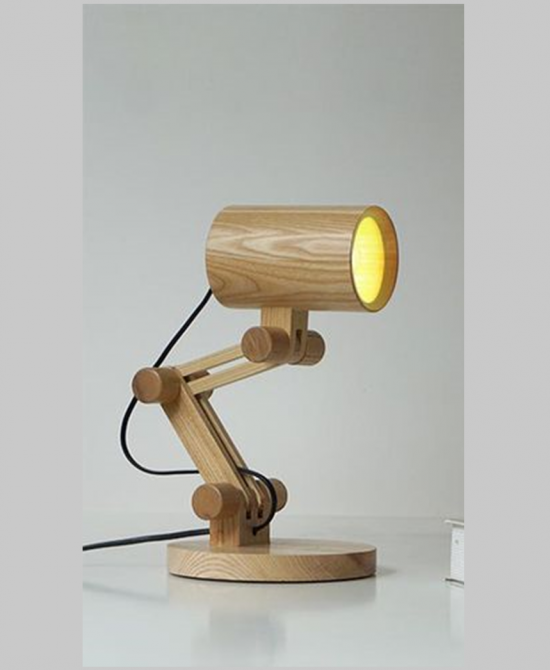 Amara Robonaut Adjustable Desk Lamp Creative Wood